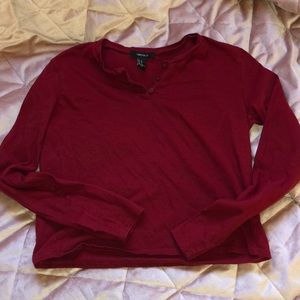 Forever 21 cropped long sleeve - brandy look alike